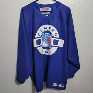 Vintage CCM Blue New York Rangers Hockey Jersey